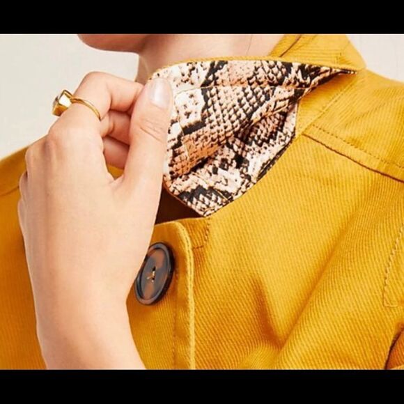 A by Anthropologie Flounced sleeves cropped Jacket size XS EUC - Picture 3 of 13